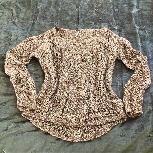 Free People Sweaters - Free People City Lights Pink Marled Sweater